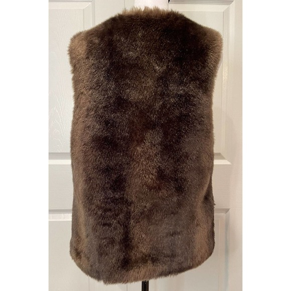 Anthropologie Sanctuary Clothing Los Angeles Womens Faux Fur Brown Vest Sz Small - Picture 2 of 9